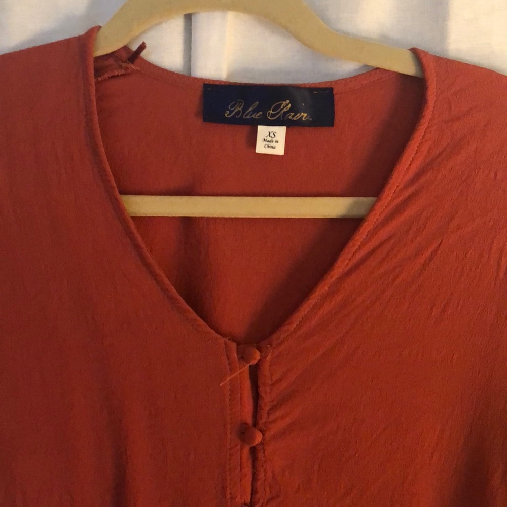 Cropped button down blouse - Picture 2 of 3